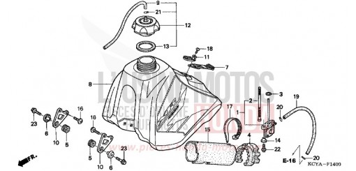 RESERVOIR A CARBURANT XR400R4 de 2004